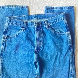 Rustler Men's Relaxed Fit Blue Jeans